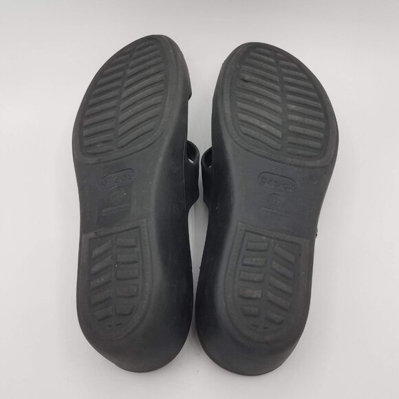 Crocs Patricia Mini Wedge Black Women's Size 9 Strappy Slip On Sandals 10386 - Picture 5 of 7